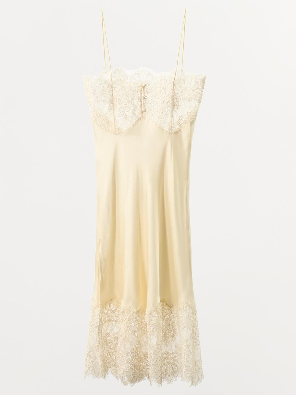 SATIN LACE SLIP DRESS
Zara Cream Lace-Trim Satin Slip Dress - Picture 9 of 12